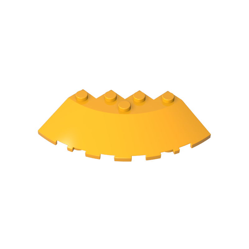GDS-90469 - Brick Round Corner 6 x 6 with 33Degrees Slope and Facet Cutout