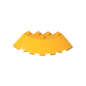 GDS-90469 - Brick Round Corner 6 x 6 with 33Degrees Slope and Facet Cutout