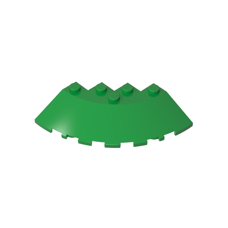 GDS-90469 - Brick Round Corner 6 x 6 with 33Degrees Slope and Facet Cutout