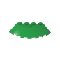 GDS-90469 - Brick Round Corner 6 x 6 with 33Degrees Slope and Facet Cutout