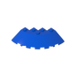 GDS-90469 - Brick Round Corner 6 x 6 with 33Degrees Slope and Facet Cutout
