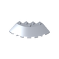 GDS-90469 - Brick Round Corner 6 x 6 with 33Degrees Slope and Facet Cutout
