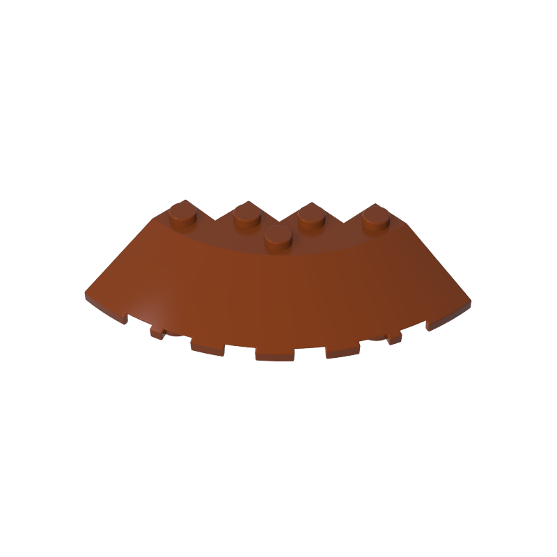 GDS-90469 - Brick Round Corner 6 x 6 with 33Degrees Slope and Facet Cutout
