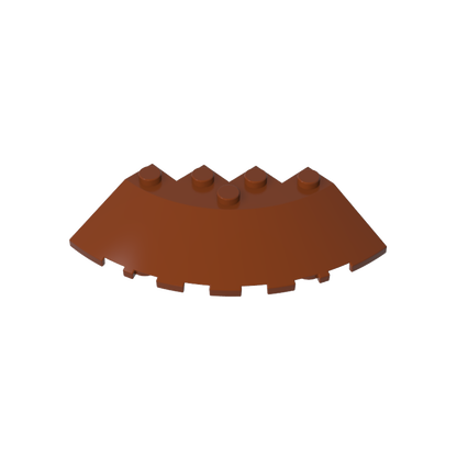 GDS-90469 - Brick Round Corner 6 x 6 with 33Degrees Slope and Facet Cutout