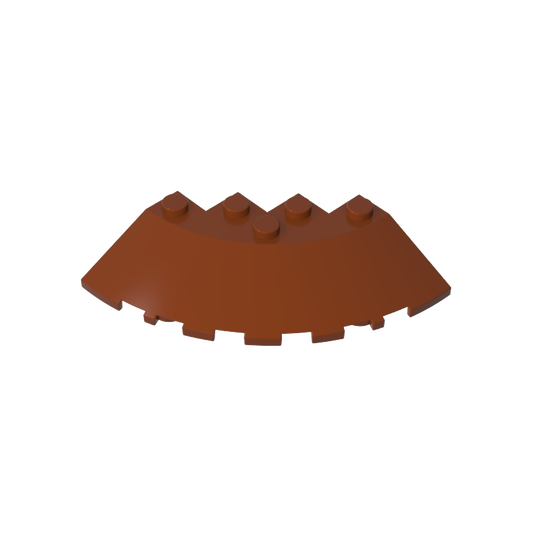 GDS-90469 - Brick Round Corner 6 x 6 with 33Degrees Slope and Facet Cutout