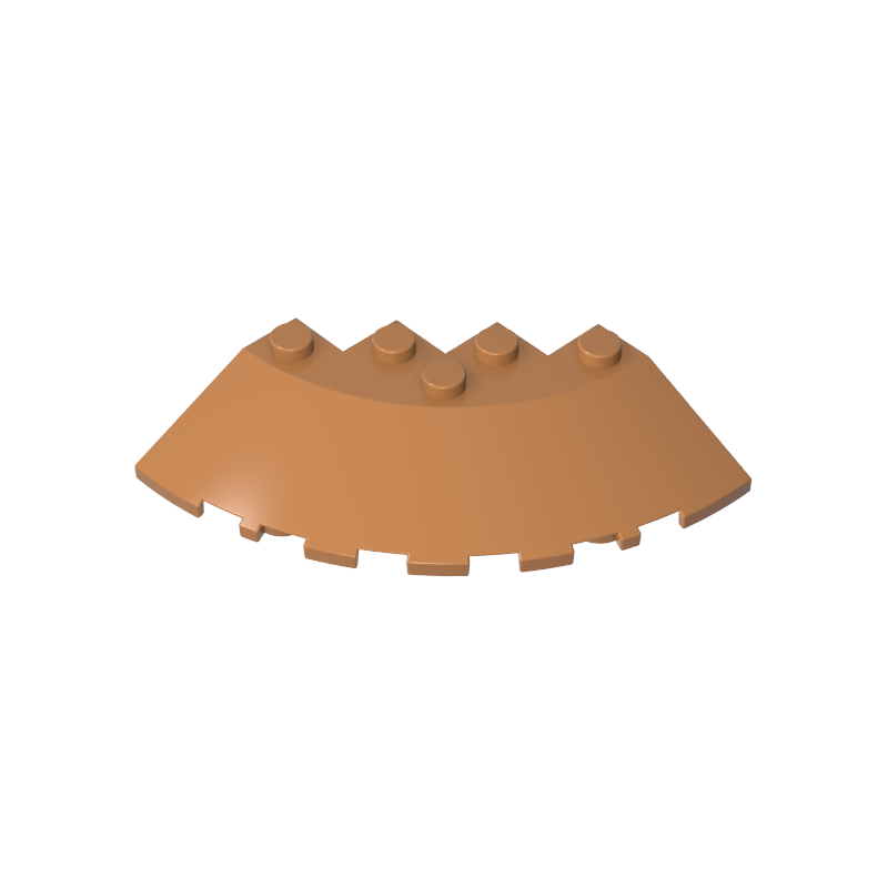 GDS-90469 - Brick Round Corner 6 x 6 with 33Degrees Slope and Facet Cutout