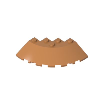 GDS-90469 - Brick Round Corner 6 x 6 with 33Degrees Slope and Facet Cutout