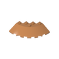 GDS-90469 - Brick Round Corner 6 x 6 with 33Degrees Slope and Facet Cutout