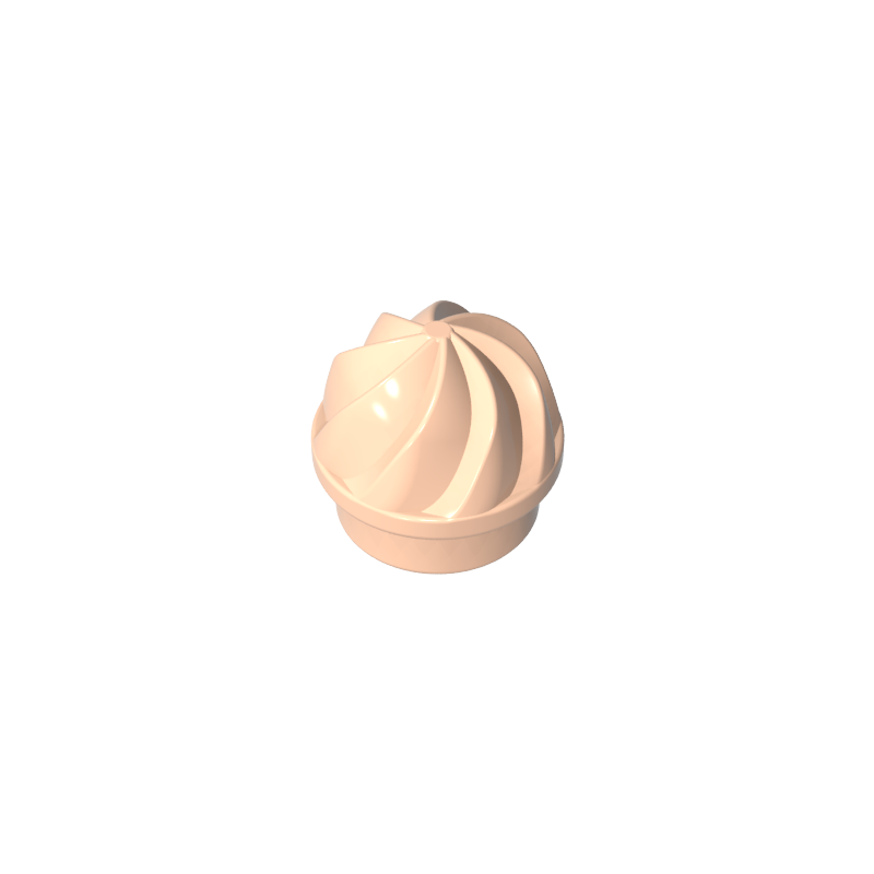 GDS-90501 - Plate Round 1 x 1 Swirled Top