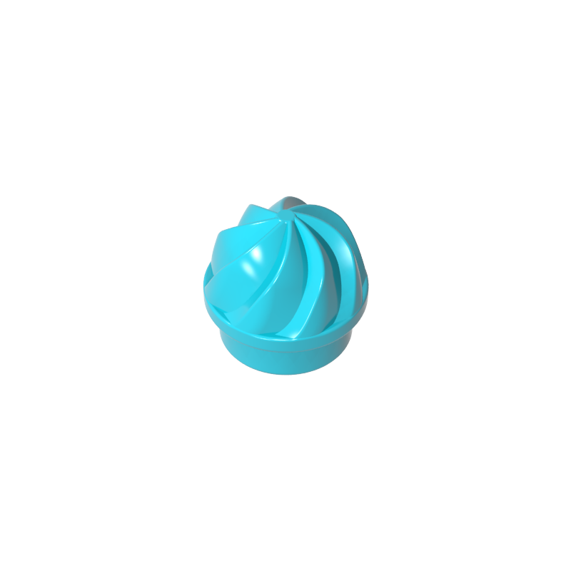 GDS-90501 - Plate Round 1 x 1 Swirled Top