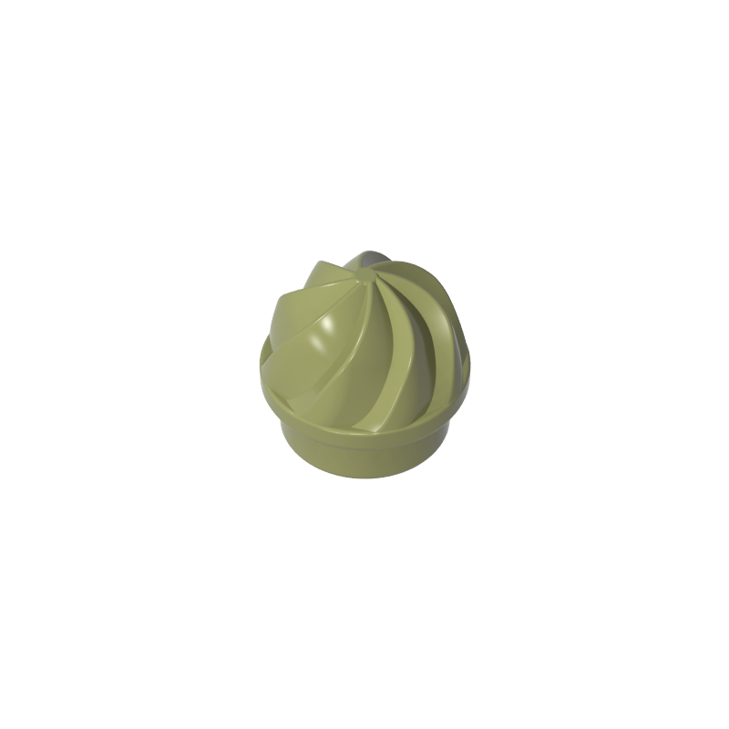 GDS-90501 - Plate Round 1 x 1 Swirled Top
