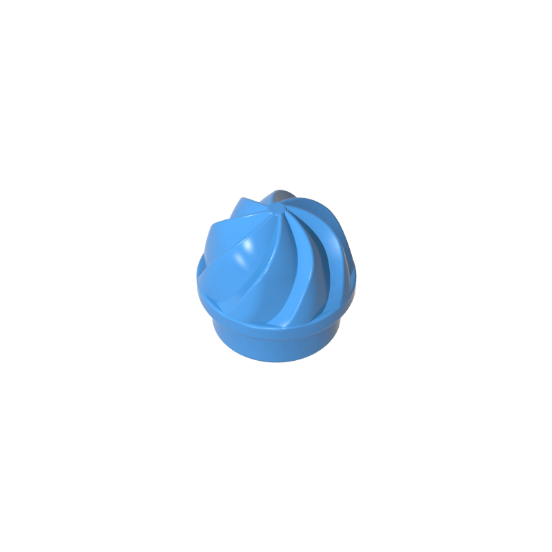 GDS-90501 - Plate Round 1 x 1 Swirled Top