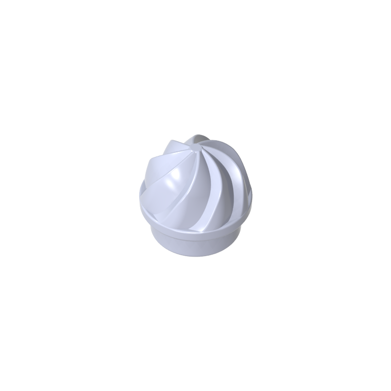 GDS-90501 - Plate Round 1 x 1 Swirled Top