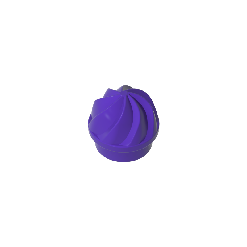 GDS-90501 - Plate Round 1 x 1 Swirled Top