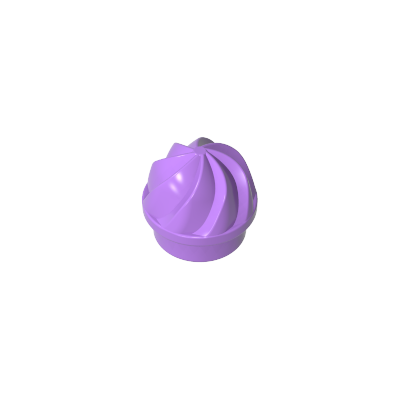 GDS-90501 - Plate Round 1 x 1 Swirled Top