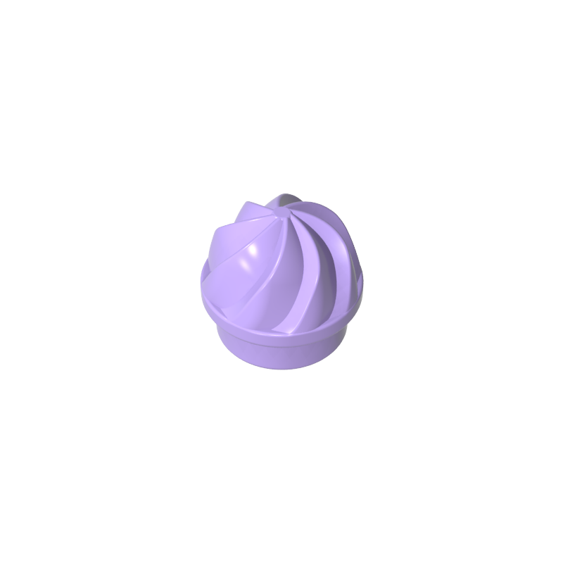 GDS-90501 - Plate Round 1 x 1 Swirled Top