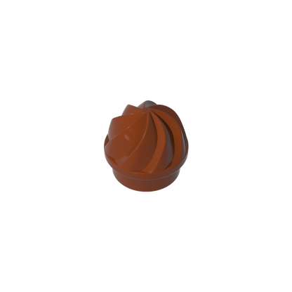 GDS-90501 - Plate Round 1 x 1 Swirled Top