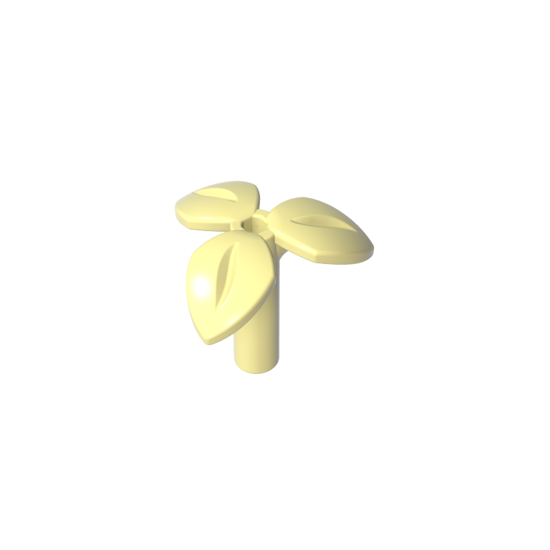 GDS-90503 - Plant, Stem with 3 Leaves and Bottom Pin