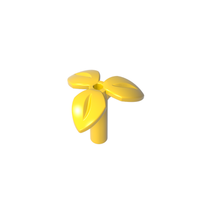 GDS-90503 - Plant, Stem with 3 Leaves and Bottom Pin