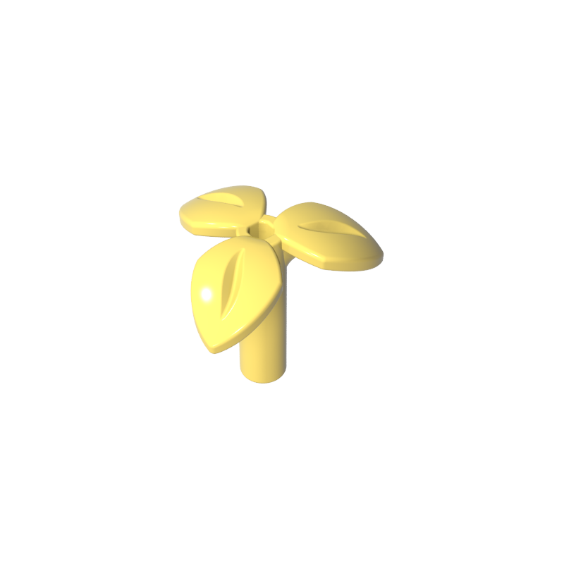 GDS-90503 - Plant, Stem with 3 Leaves and Bottom Pin