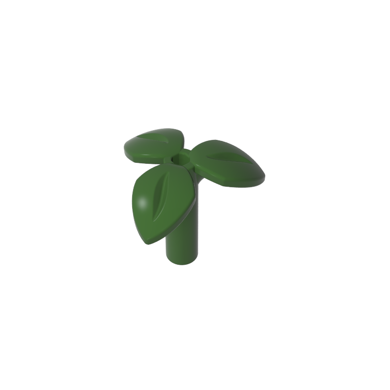 GDS-90503 - Plant, Stem with 3 Leaves and Bottom Pin