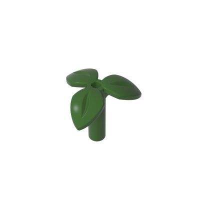 GDS-90503 - Plant, Stem with 3 Leaves and Bottom Pin
