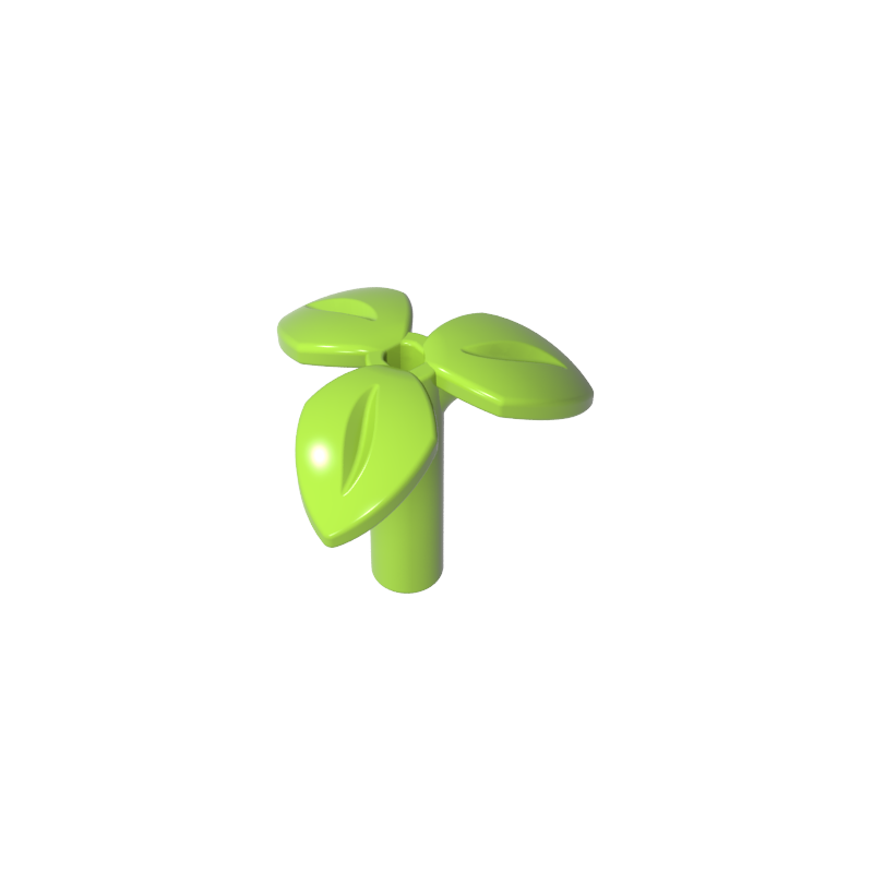 GDS-90503 - Plant, Stem with 3 Leaves and Bottom Pin