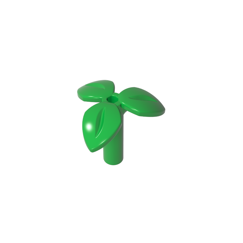 GDS-90503 - Plant, Stem with 3 Leaves and Bottom Pin