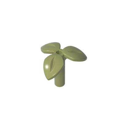 GDS-90503 - Plant, Stem with 3 Leaves and Bottom Pin