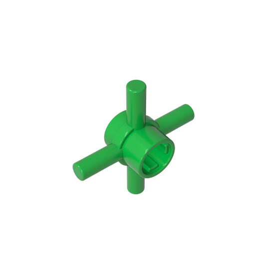 GDS-90506 - Technic Axle Connector Hub with 4 Bars at 90 Degrees