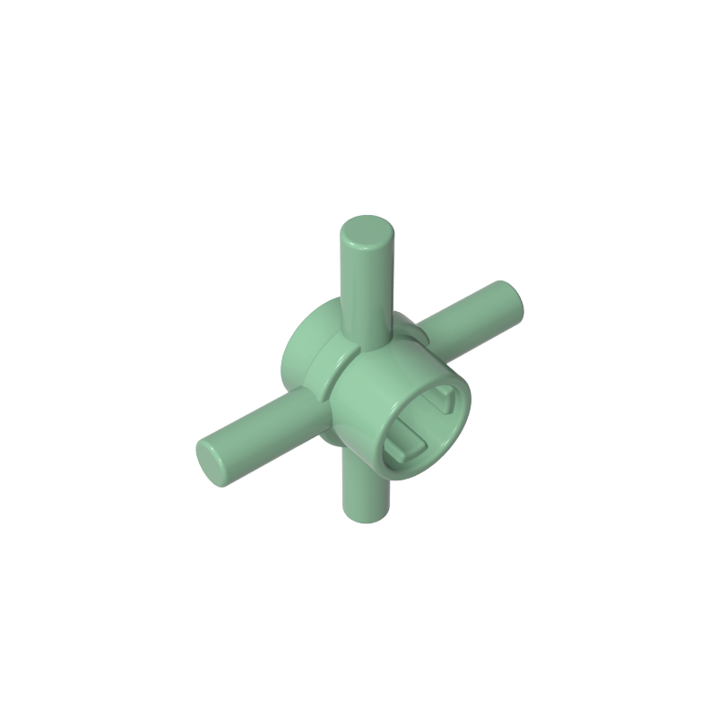 GDS-90506 - Technic Axle Connector Hub with 4 Bars at 90 Degrees