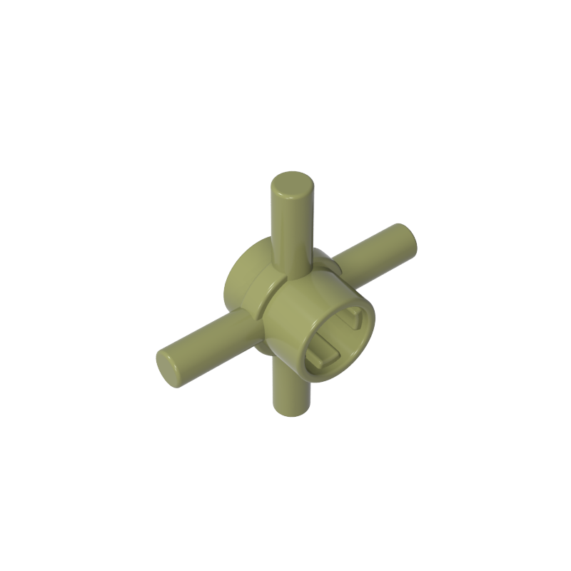 GDS-90506 - Technic Axle Connector Hub with 4 Bars at 90 Degrees