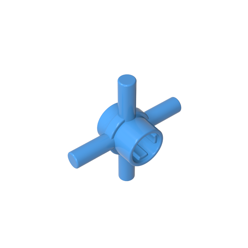 GDS-90506 - Technic Axle Connector Hub with 4 Bars at 90 Degrees
