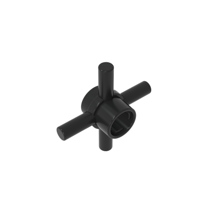 GDS-90506 - Technic Axle Connector Hub with 4 Bars at 90 Degrees