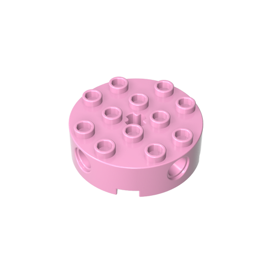 GDS-951 - Brick Round 4 x 4 with 4 Side Pin Holes and Center Axle Hole