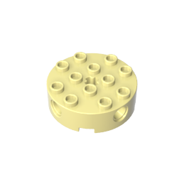 GDS-951 - Brick Round 4 x 4 with 4 Side Pin Holes and Center Axle Hole