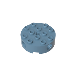 GDS-951 - Brick Round 4 x 4 with 4 Side Pin Holes and Center Axle Hole