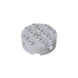 GDS-951 - Brick Round 4 x 4 with 4 Side Pin Holes and Center Axle Hole