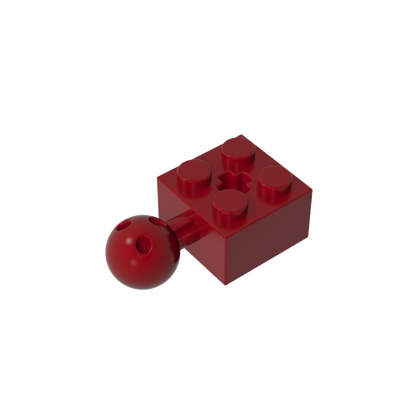 GDS-976 - Technic Brick Modified 2 x 2 with Ball and Axle Hole, with 6 Holes in Ball