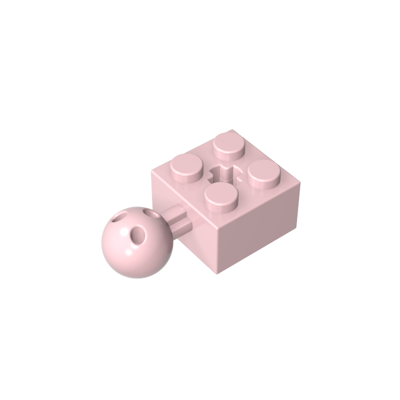 GDS-976 - Technic Brick Modified 2 x 2 with Ball and Axle Hole, with 6 Holes in Ball