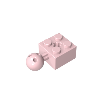 GDS-976 - Technic Brick Modified 2 x 2 with Ball and Axle Hole, with 6 Holes in Ball