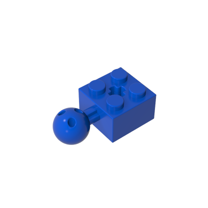 GDS-976 - Technic Brick Modified 2 x 2 with Ball and Axle Hole, with 6 Holes in Ball