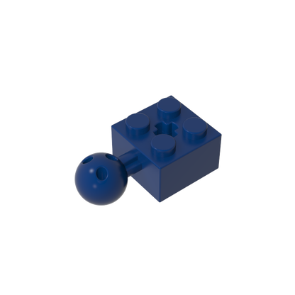 GDS-976 - Technic Brick Modified 2 x 2 with Ball and Axle Hole, with 6 Holes in Ball
