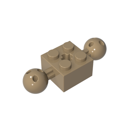 GDS-977 - Technic Brick Special 2 x 2 with 10.2mm Balls with Holes and Axle Hole