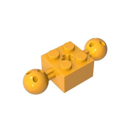 GDS-977 - Technic Brick Special 2 x 2 with 10.2mm Balls with Holes and Axle Hole