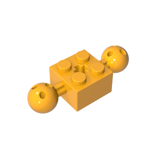 GDS-977 - Technic Brick Special 2 x 2 with 10.2mm Balls with Holes and Axle Hole