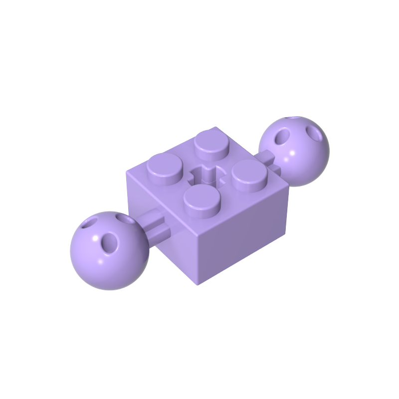 GDS-977 - Technic Brick Special 2 x 2 with 10.2mm Balls with Holes and Axle Hole