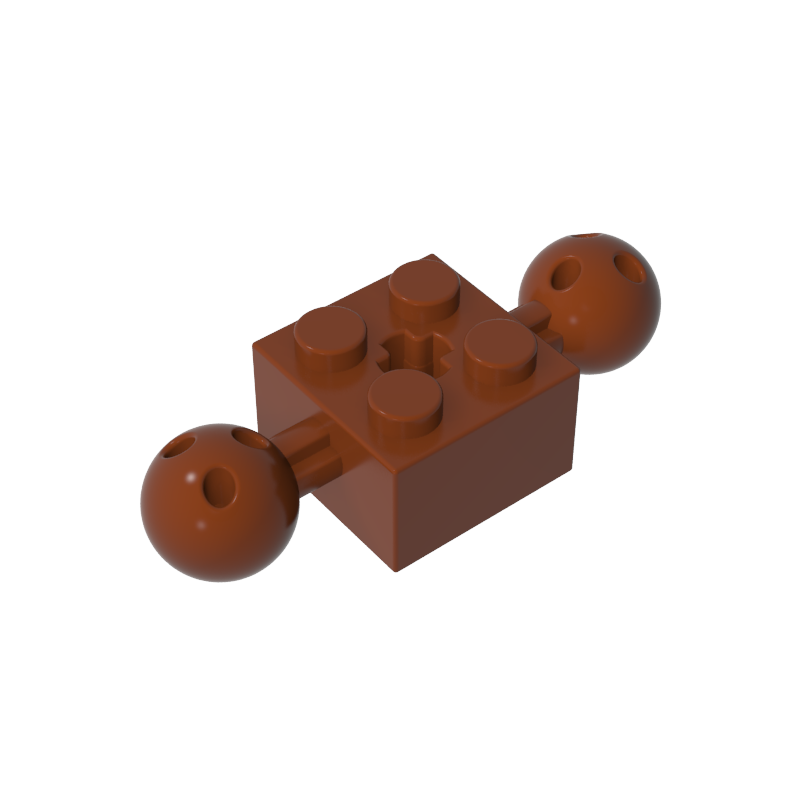 GDS-977 - Technic Brick Special 2 x 2 with 10.2mm Balls with Holes and Axle Hole
