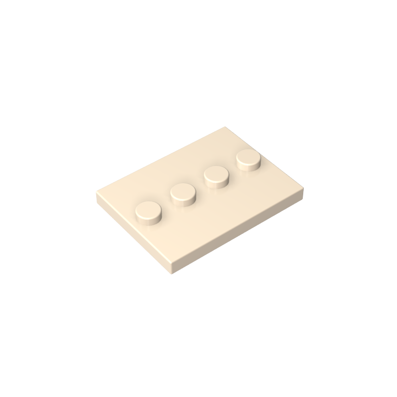 GDS-980 - Plate Special 3 x 4 with 1 x 4 Center Studs [Plain]