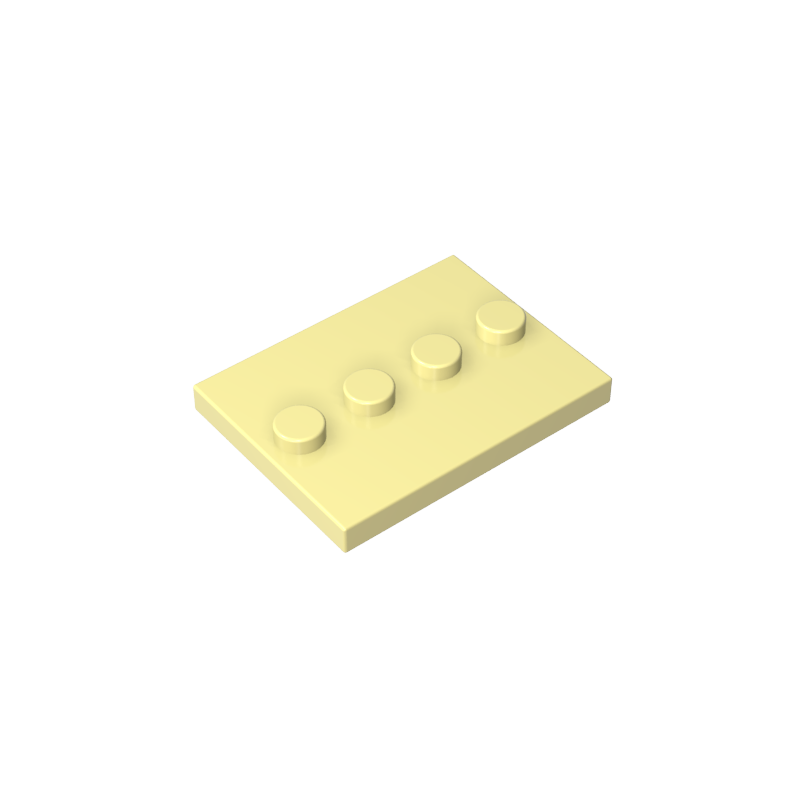 GDS-980 - Plate Special 3 x 4 with 1 x 4 Center Studs [Plain]